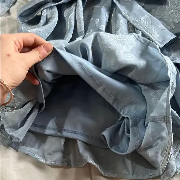 Blue Floral Long Sleeve Romper mi ami size M - Picture 3 of 7